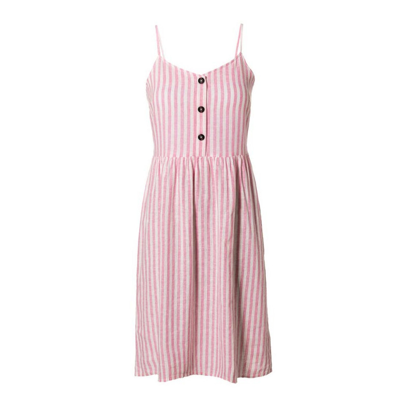 پیراهن یقه هفت زنانه اسمارا مدل لینن کد PAL90 رنگ سفید