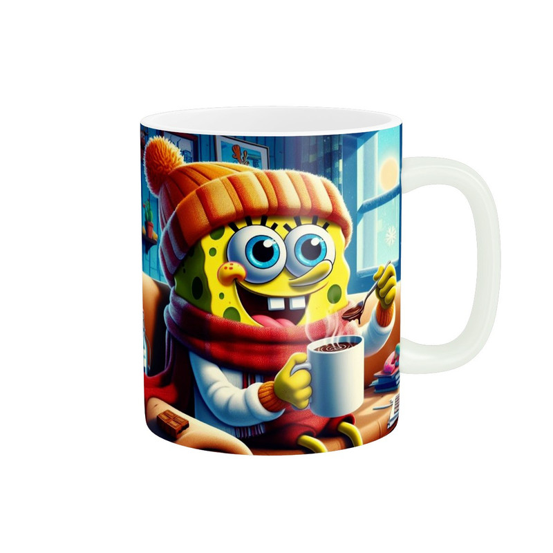 ماگ پادآفرین مدل باب اسفنجی  کد 945