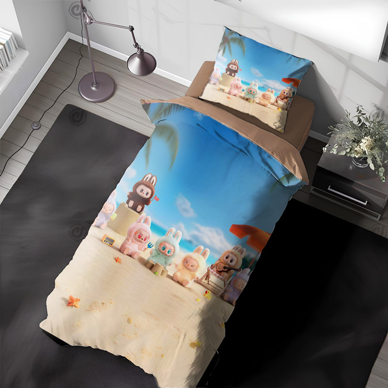 سرویس خواب یک نفره 4 تکه کوکو جم مدل لبوبو ساحلی کد 508