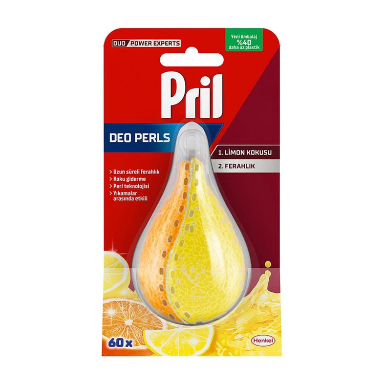 بوگیر ماشین ظرفشویی پریل مدل Deo Perls با رایحه لیمو وزن 100 گرم