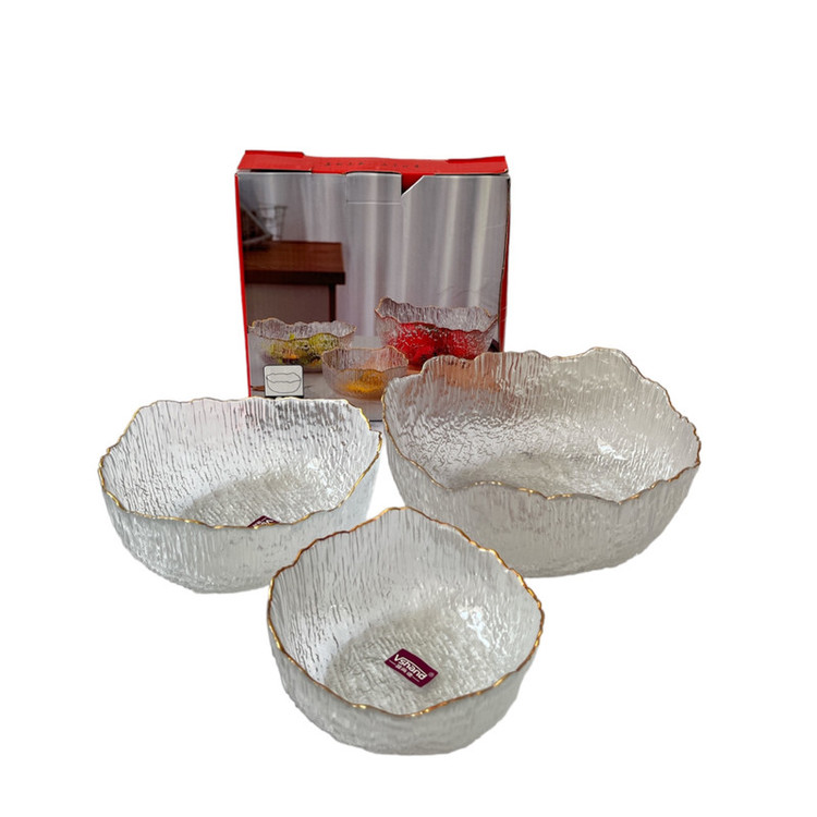 کاسه وی شند مدل یخی دفرمه کد VT2795 مجموعه 3 عددی