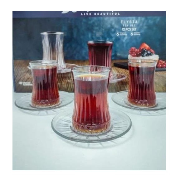 ست فنجان و نعلبکی 12 پارچه پاشاباغچه مدل Elysia الیسا کد 950054