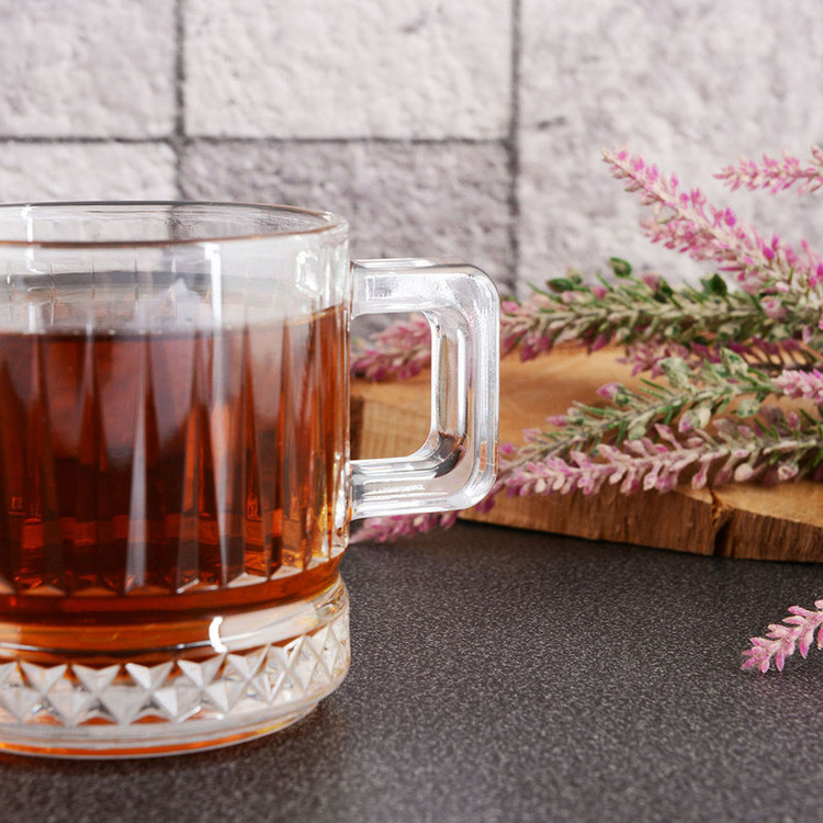 استکان پاشاباغچه مدل الیسا دسته دار کد 55422 بسته دو عددی