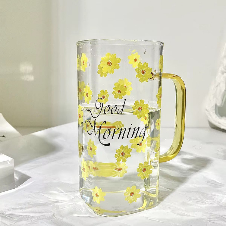 لیوان طرح گل بابونه کد 1369n 103 بسته شش عددی