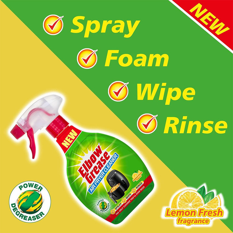 اسپری تمیزکننده چربی دستگاه هوا پز البو گریس مدل Air Fryer Cleaner با رایحه لیمو حجم ۵۰۰ میلی لیتر