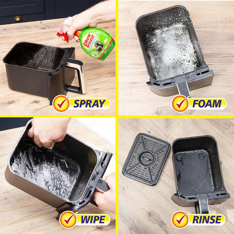 اسپری تمیزکننده چربی دستگاه هوا پز البو گریس مدل Air Fryer Cleaner با رایحه لیمو حجم ۵۰۰ میلی لیتر
