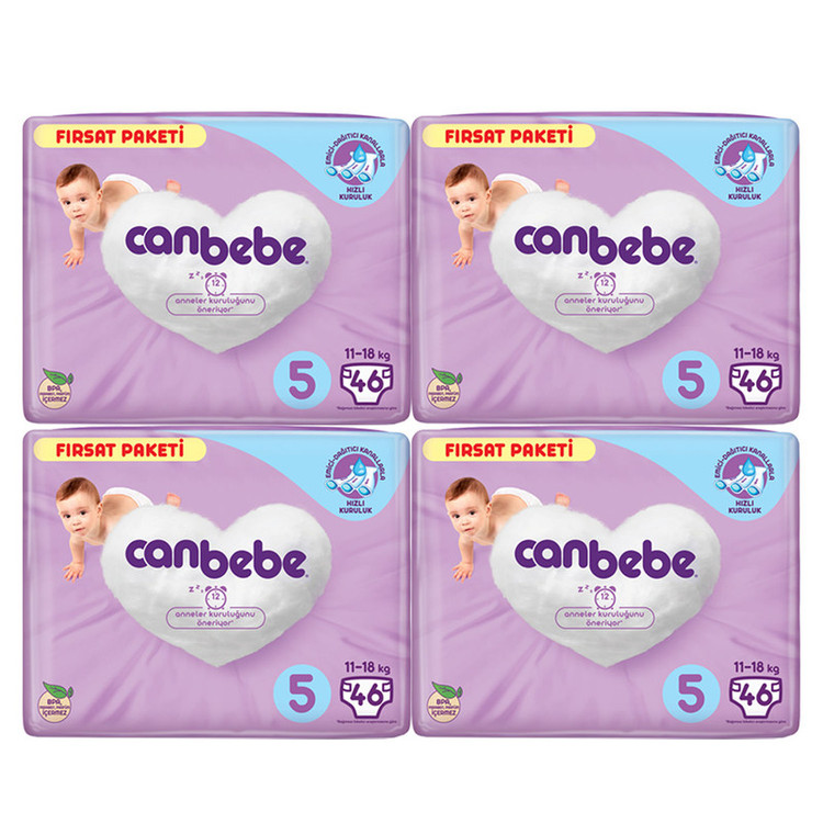 پوشک بچه جان به به مدل JUMBO PAKET سایز 5 چهار بسته 24 عددی