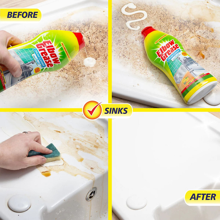 کرم پاک کننده چندمنظوره البو گریس مدل cream cleaner with Micro Crystal با رایحه لیمو - 540 گرم