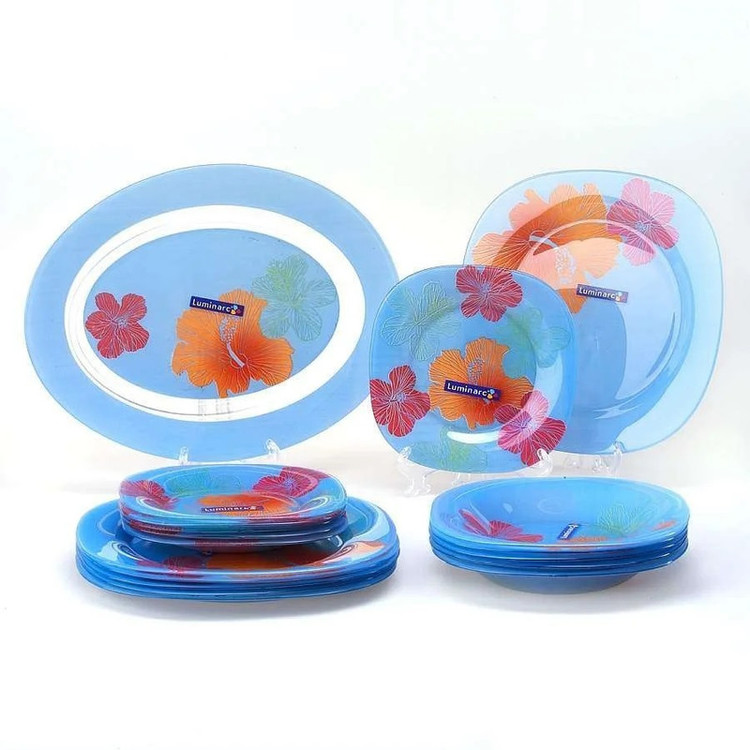 سرویس غذاخوری اوپال 19 پارچه 6 نفره لومینارک مدل هیبیسکاس