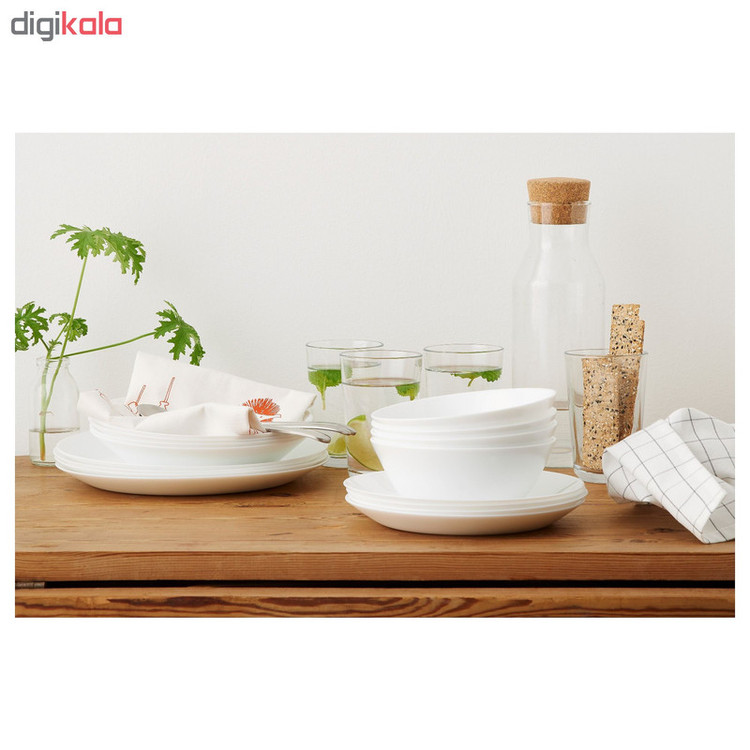 بشقاب غذاخوری ایکیا مدل Oftast سایز 25 - بسته 6 عددی