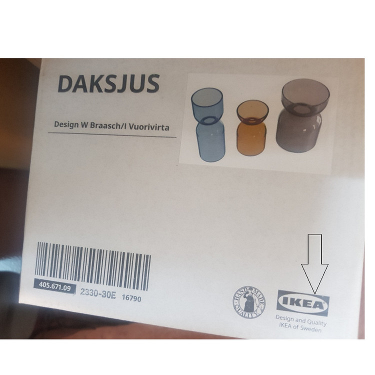 گلدان دکوری ایکیا مدل DAKSJUS کد 405.671.09 مجموعه 3عددی