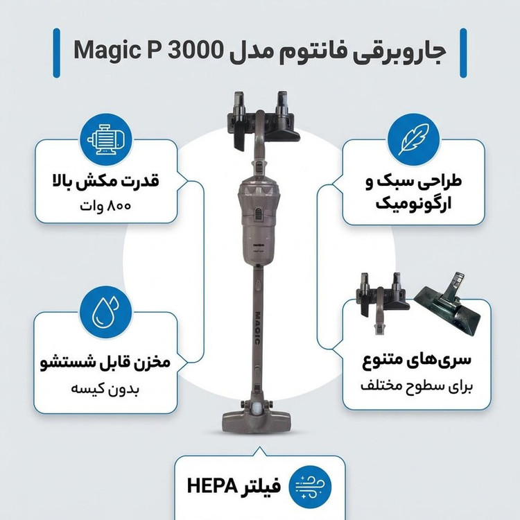 جاروبرقی فانتوم مدل Magic P 3000