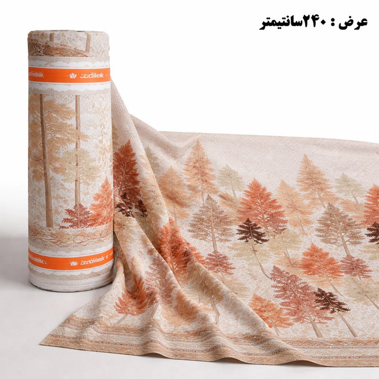 پارچه ملحفه عرض 2.4 متر ازدیلک مدل Gungle رنگ نارنجی