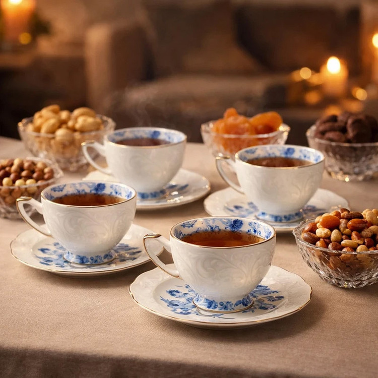 سرویس چای خوری 10 پارچه 5 نفره شاهین مدل Mavi
