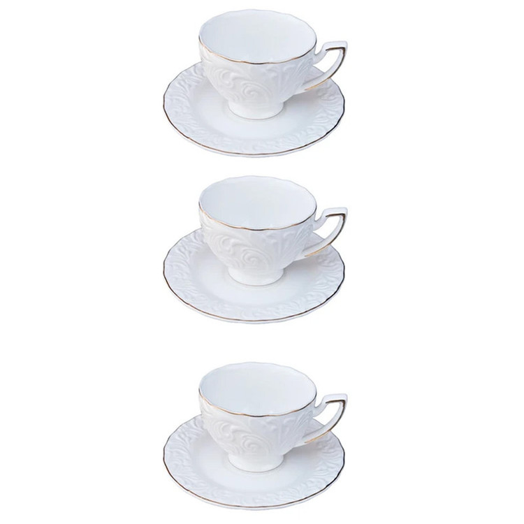 سرویس چای خوری 6 پارچه 3 نفره شاهین مدل DOMBEYAZ