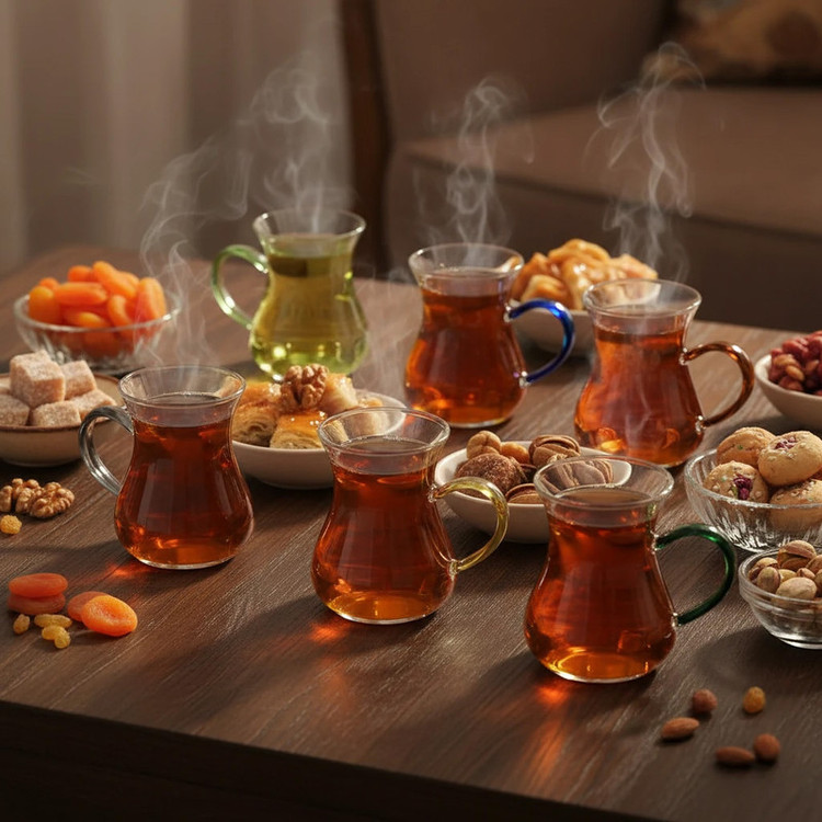 استکان شاهین مدل SHN1114 مجموعه 6 عددی
