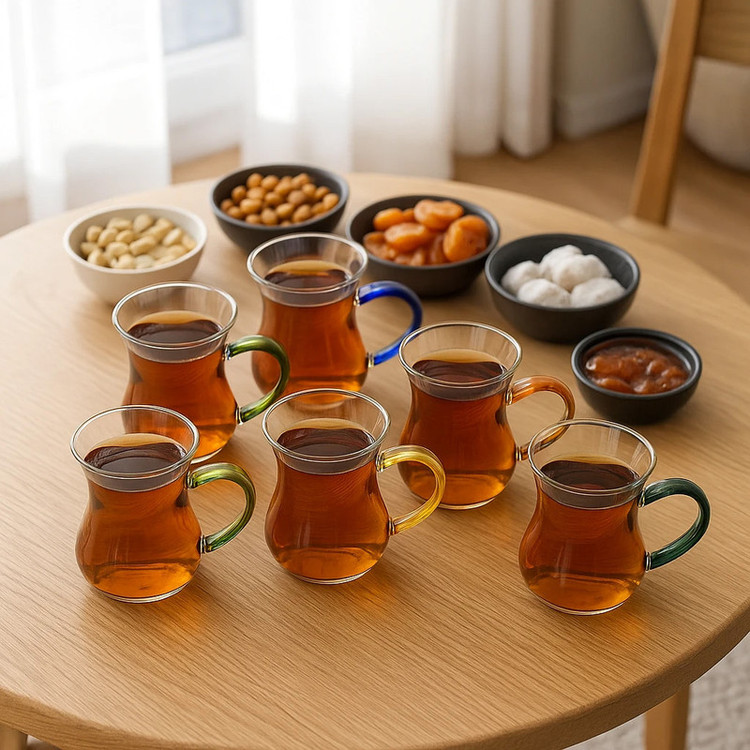 استکان شاهین مدل SHN1114 مجموعه 6 عددی