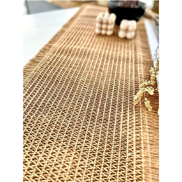 رومیزی مدل حصیری سایز 119x33 سانتیمتر