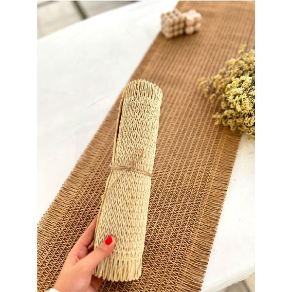 رومیزی مدل حصیری سایز 119x33 سانتیمتر